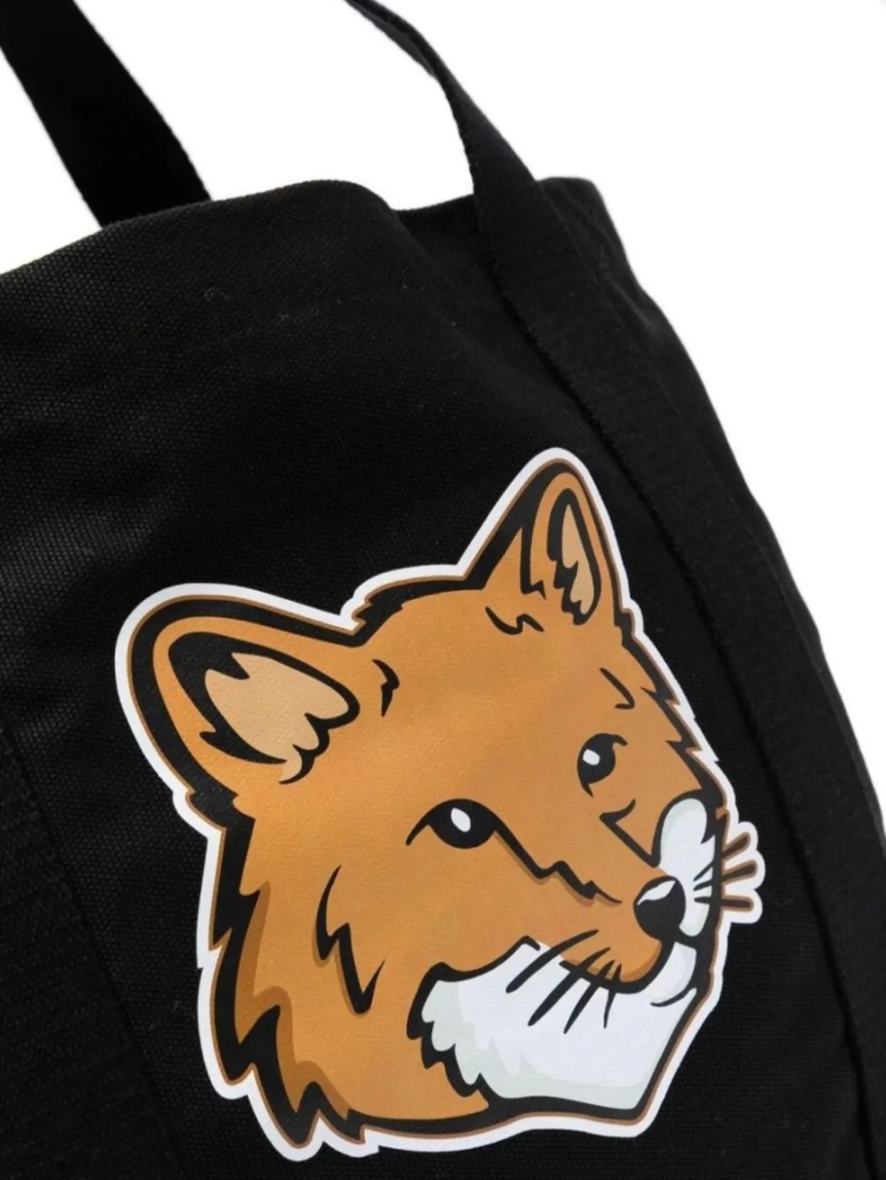 Maison Kitsuné Logo Print Cotton Tote Bag