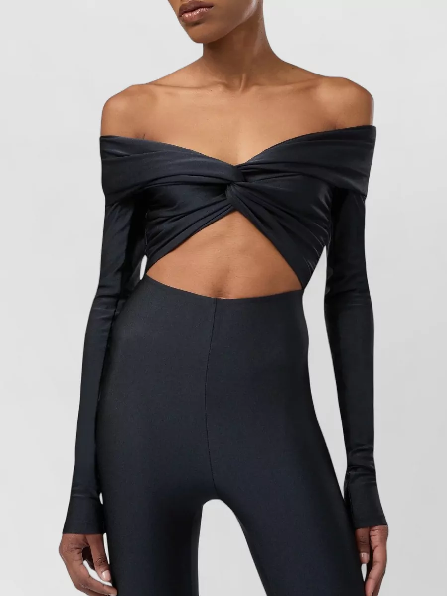 The Andamane off-shoulder long-sleeve cutout jumpsuit