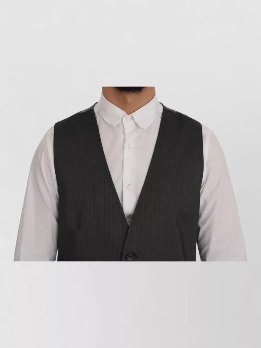 Dolce&Gabbana Pinstripe V-Neck Waistcoat