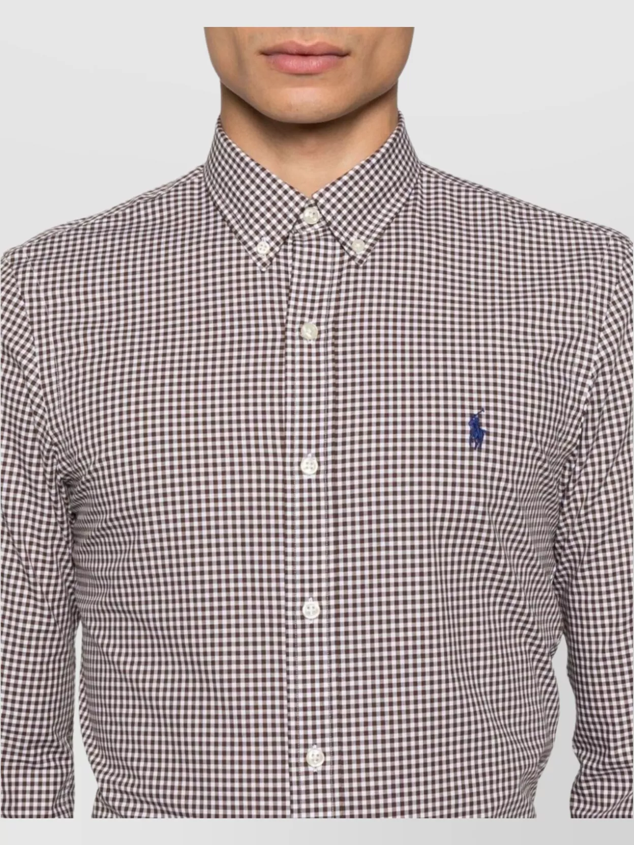 Ralph Lauren Shirt Check Pattern Button-Down Collar
