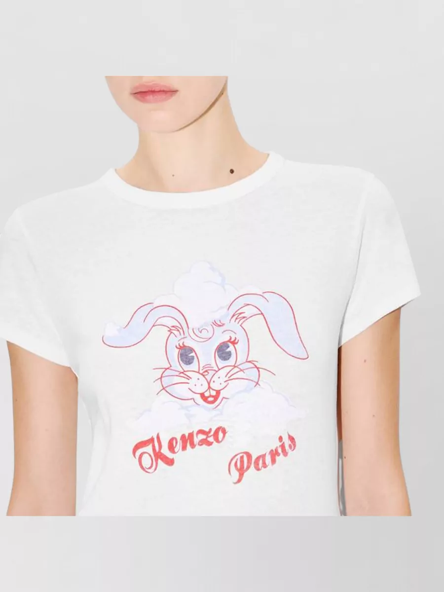 Kenzo Cotton Printed Crewneck Short-Sleeve T-Shirt