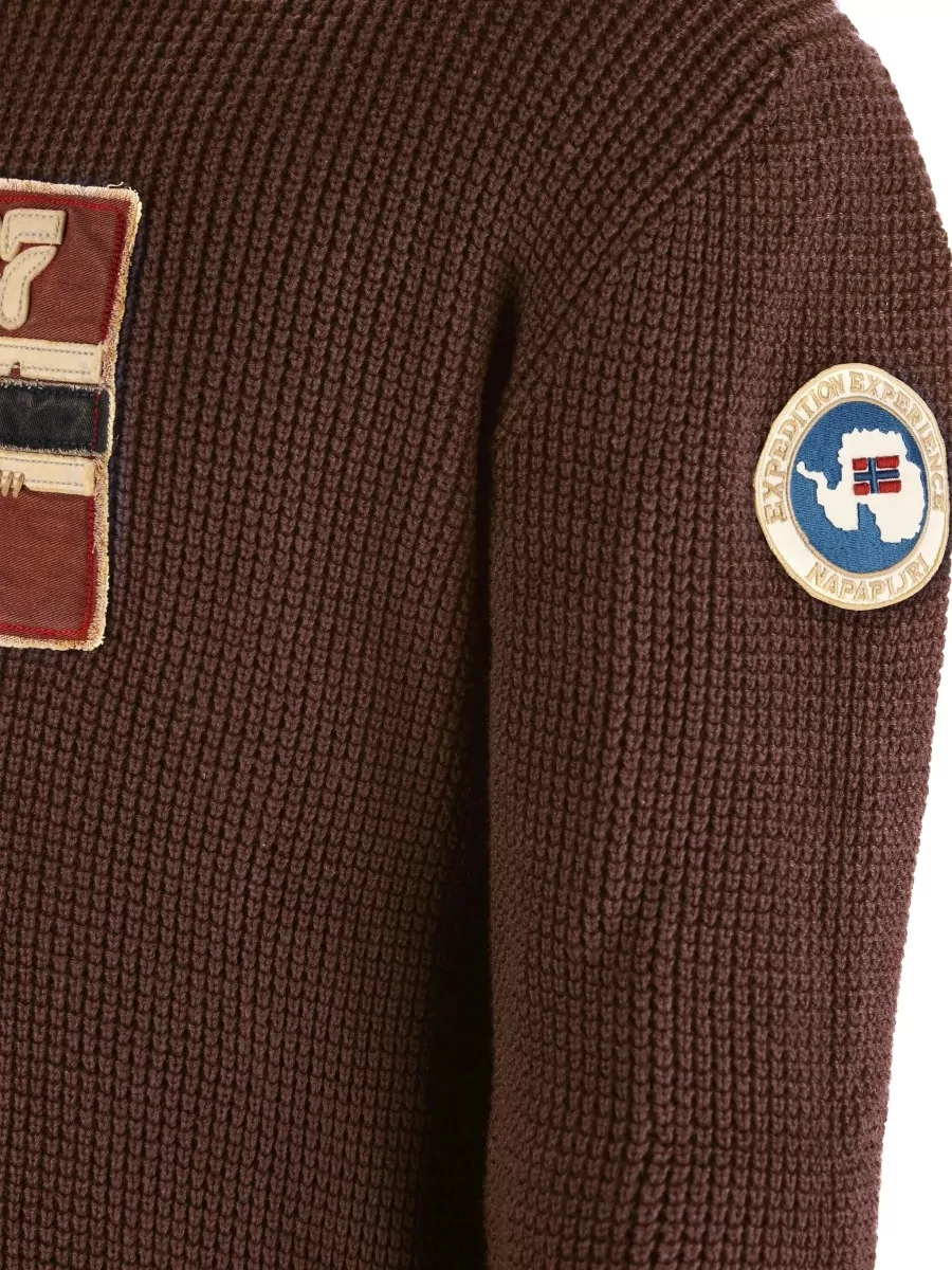 Napapijri Waffle-Knit Crew-Neck Jumper
