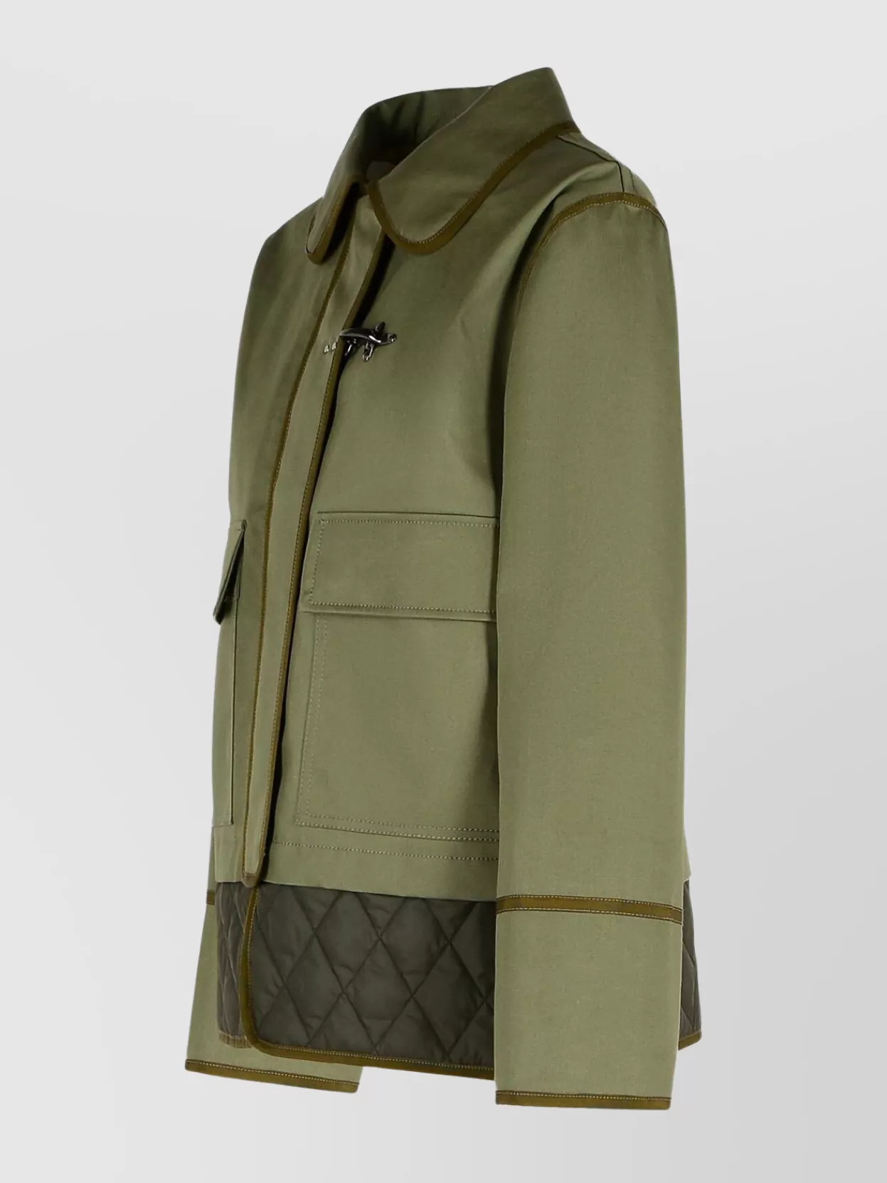 Fay Green Cotton Blend Jacket