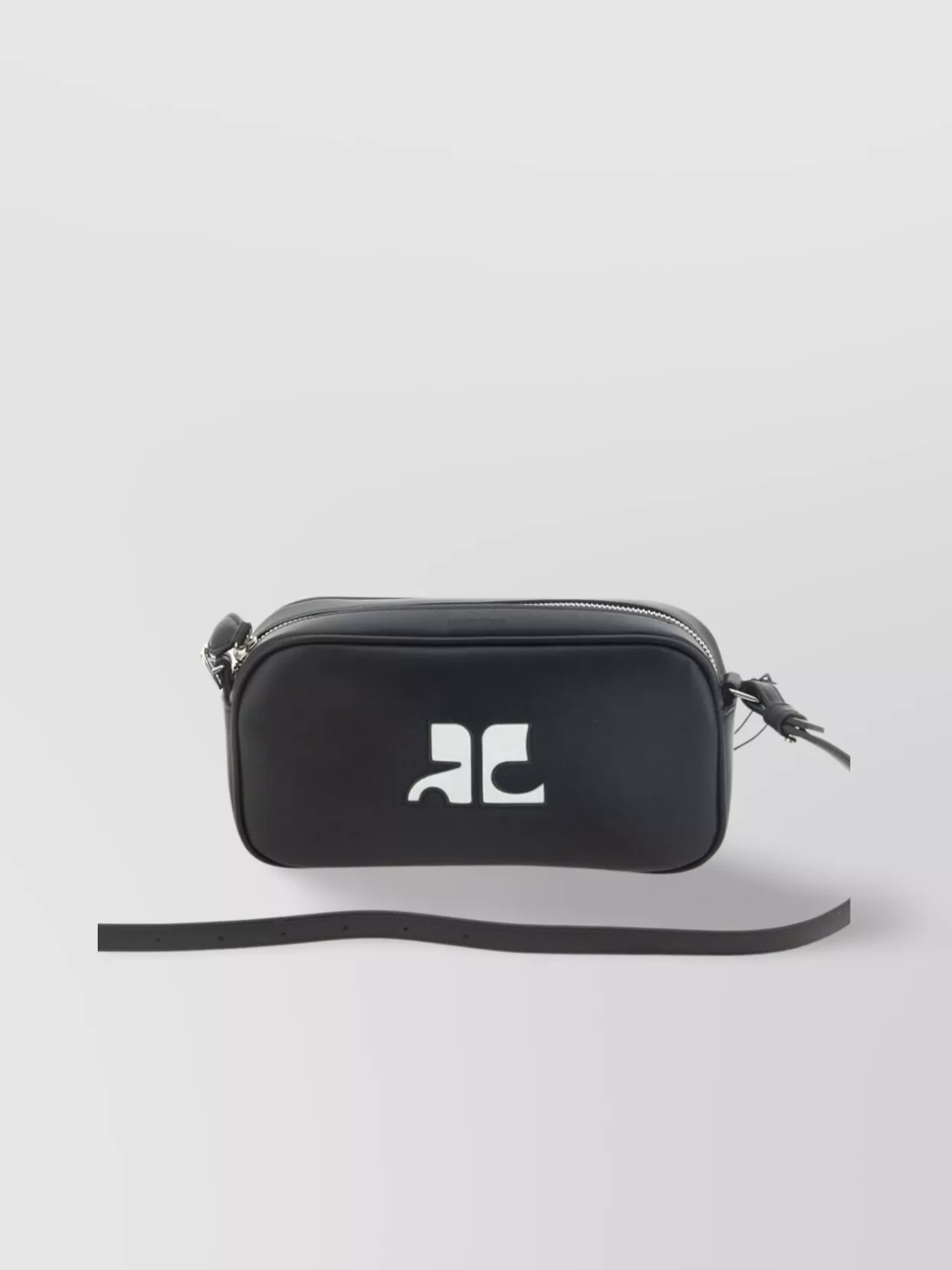 Courrèges Rectangle Shape Adjustable Strap Cross-body Bag In Black