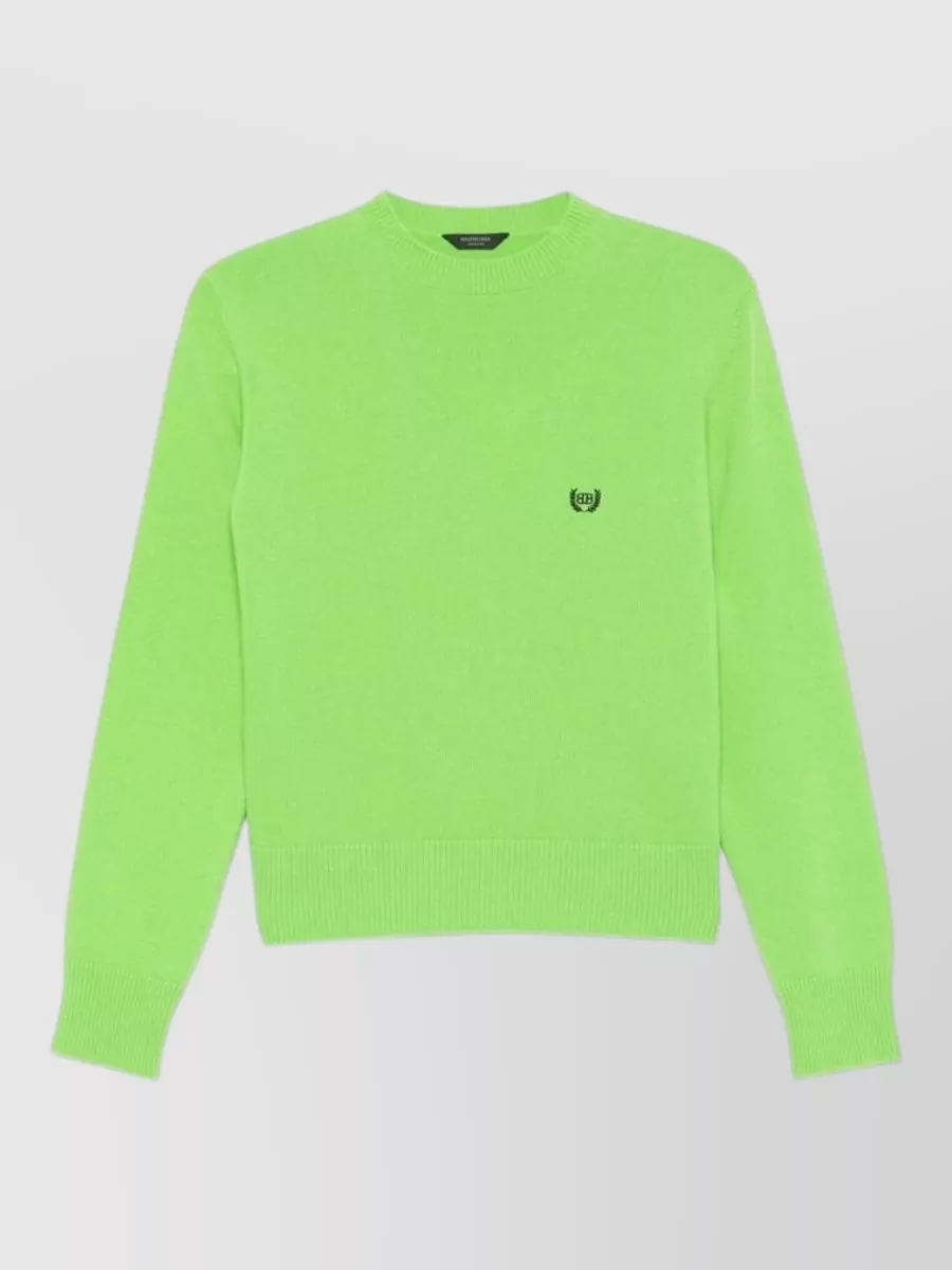 Balenciaga logo wool crew neck jumper