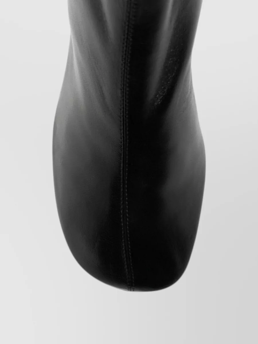 Paris Texas Leather High Block Heel Boots