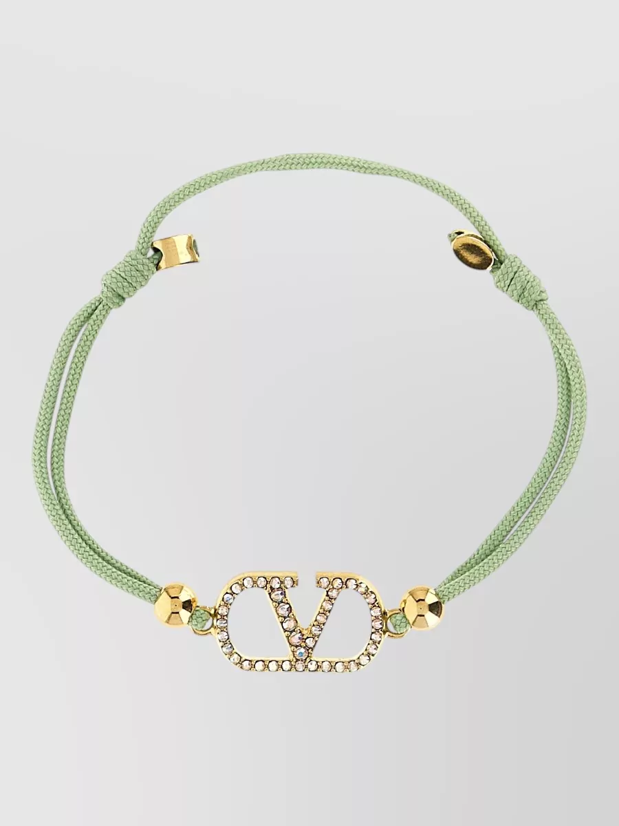 Valentino Garavani crystal-embellished cord bracelet