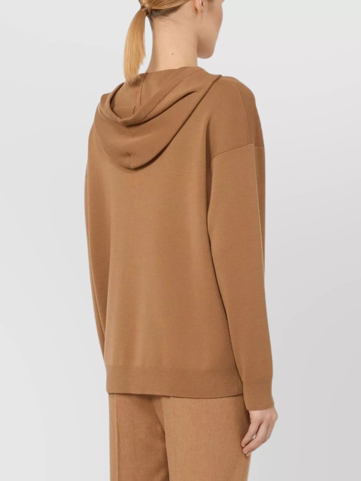 Max Mara Graphic Print Hooded Wool Sweater