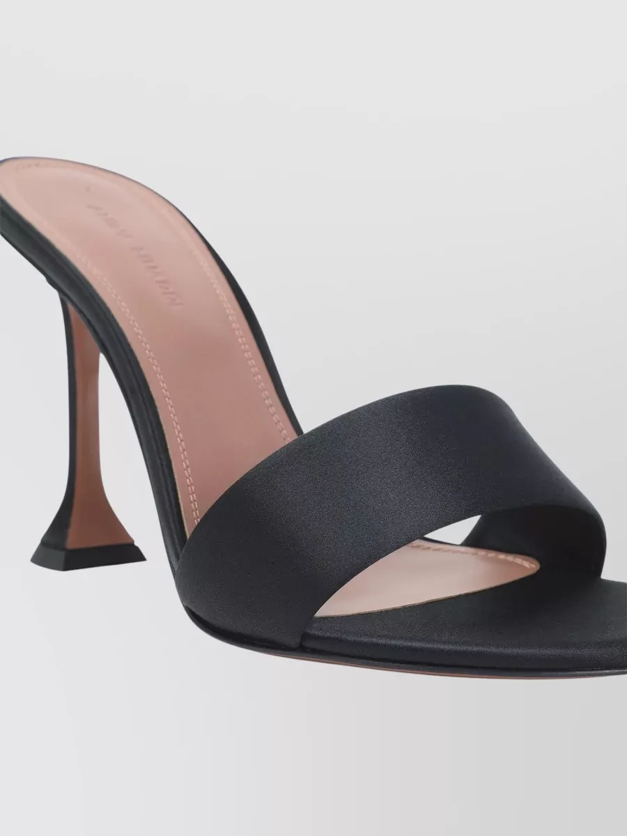 Amina Muaddi Silk Satin Open Square-Toe Mules