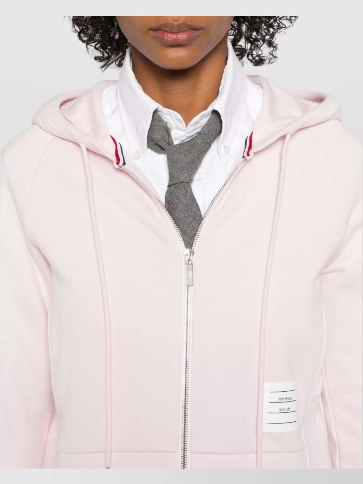 Thom Browne Cotton Hoodie With Drawstring Hood And Pockets