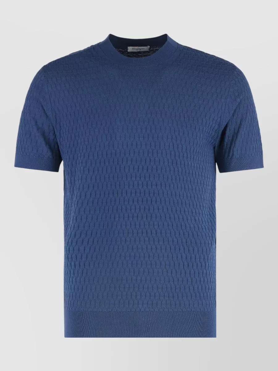 Paolo Pecora Ribbed Knit Cotton Short-Sleeve T-Shirt