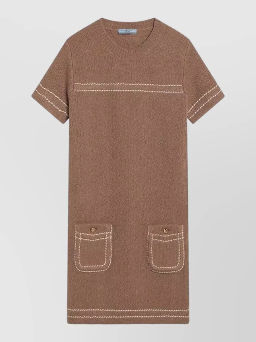 Prada cashmere knee-length dress