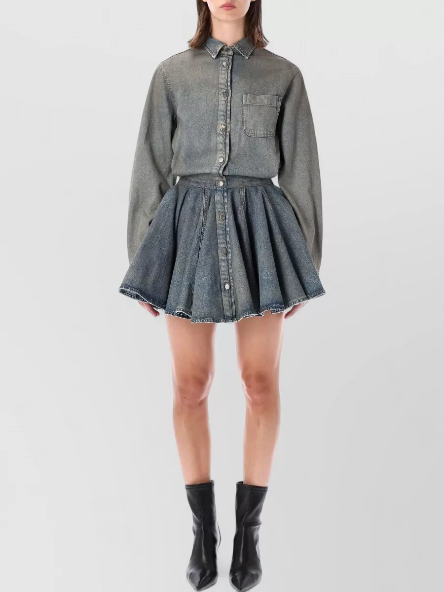 Haikure denim shirt mini dress