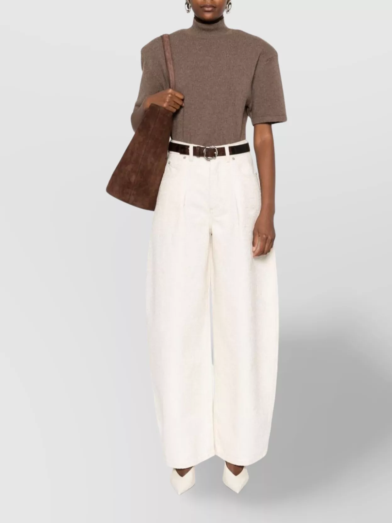 Jacquemus Trousers With Pleated Front And Side Pockets In White