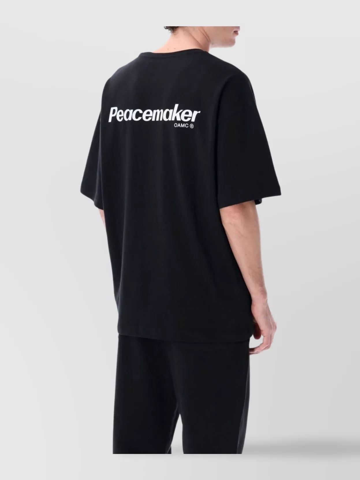 ★OAMC★ Empibian Short Sleeve T-Shirt Black 23E28OAJ12COT00 Oamc Graphic print dark t-shirt with short sleeves | The