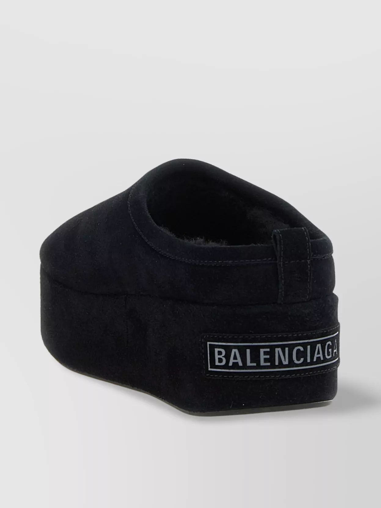 Balenciaga Soft Alaska Platform Slippers With Round Toe