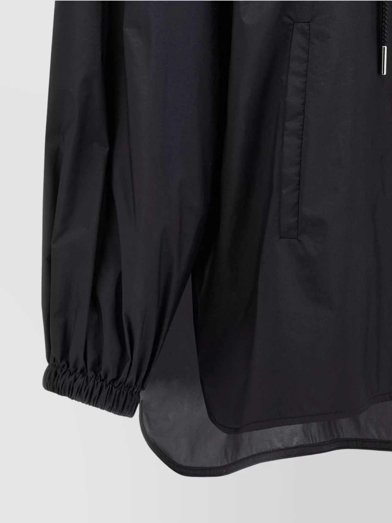 Shop Moncler Ruffled Windbreaker Drawstring Hood