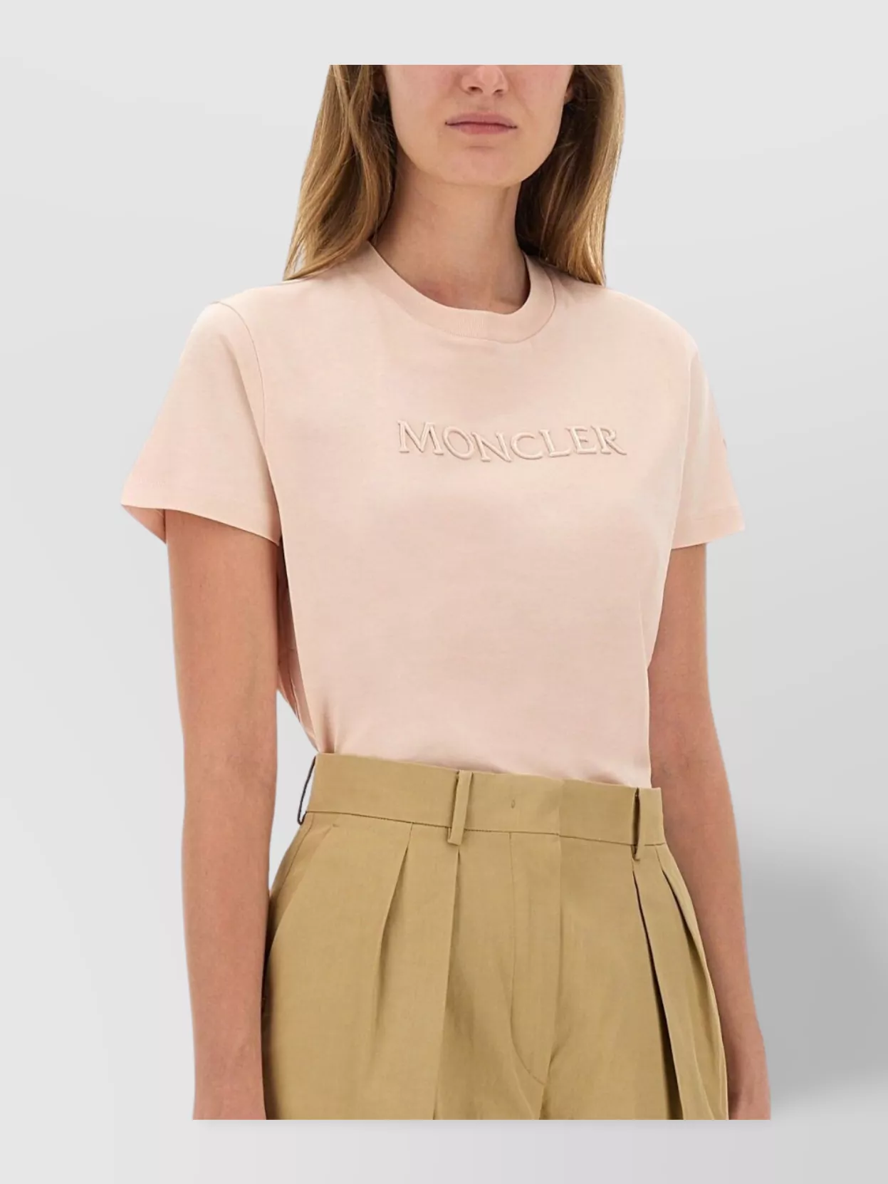 Moncler Logo Cotton Crew Neck T-Shirt