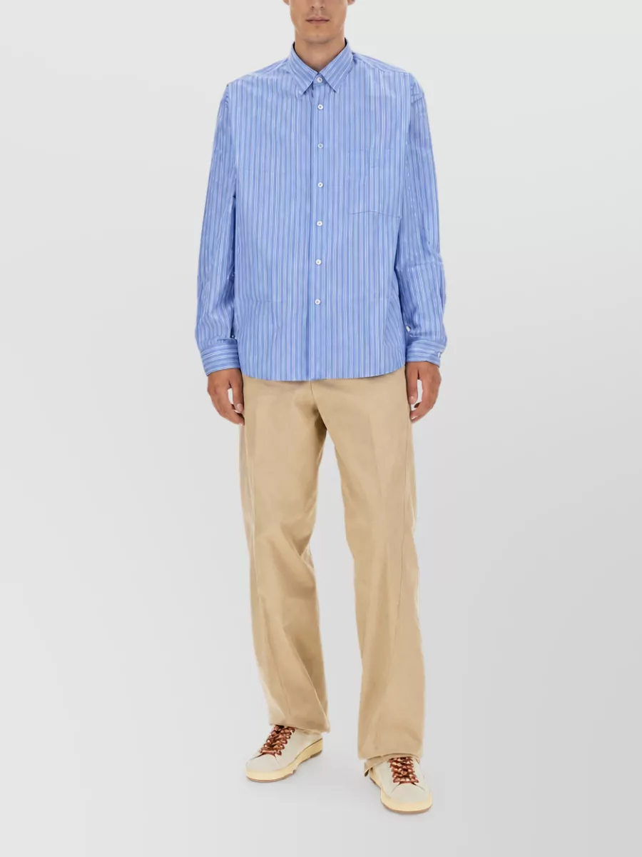 Lanvin Cotton Straight-Leg Chino Trousers