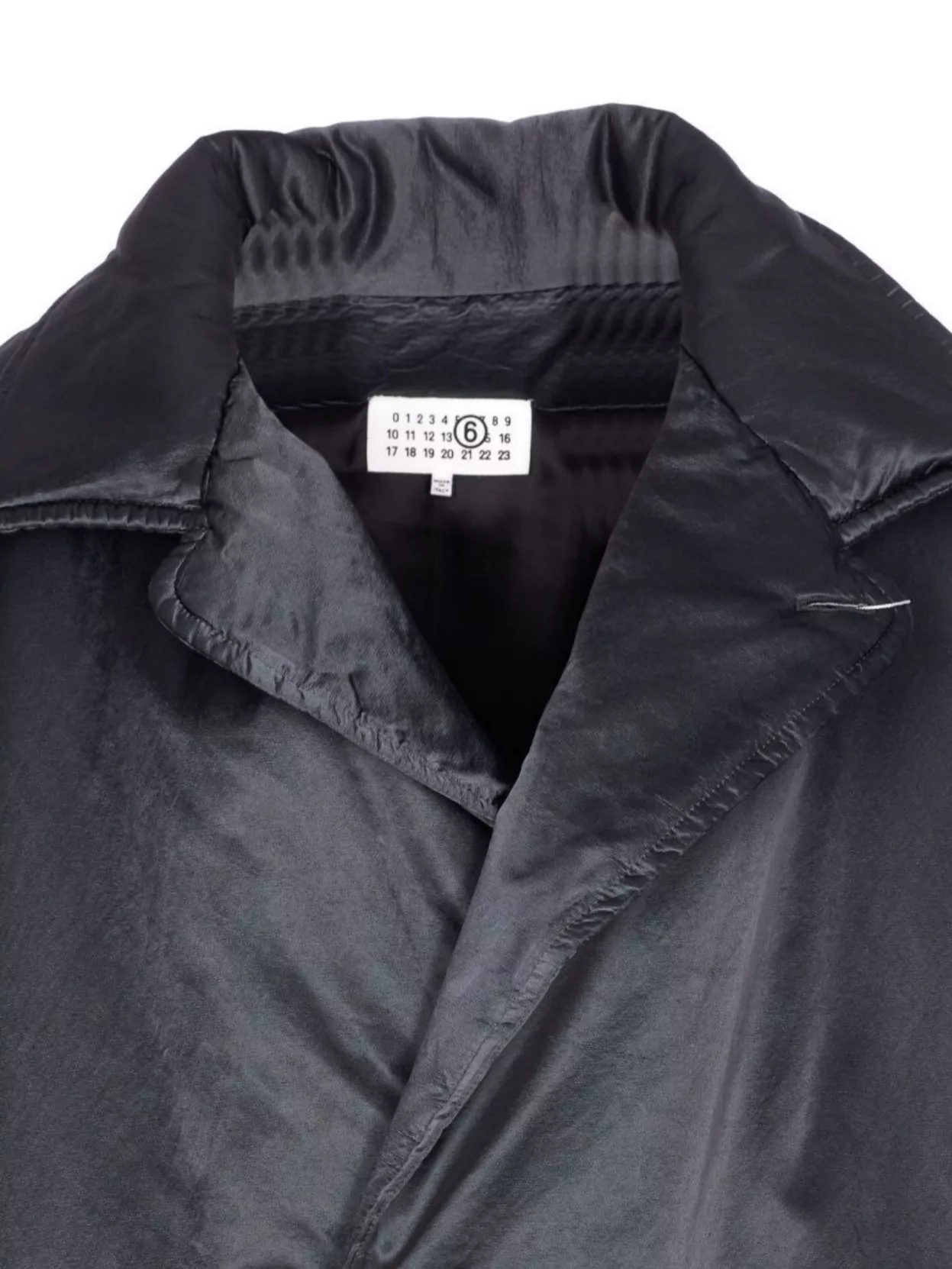 Mm6 Maison Margiela High Collar Down Jacket Featuring Pockets