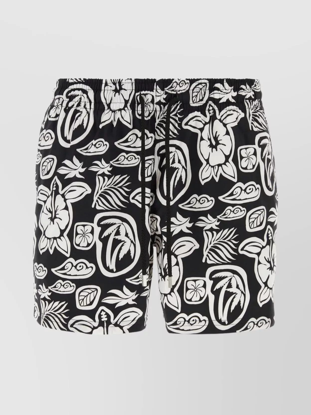 Shop Vilebrequin Stretch Polyester Swimming Shorts With Tahiti Turtles Pattern