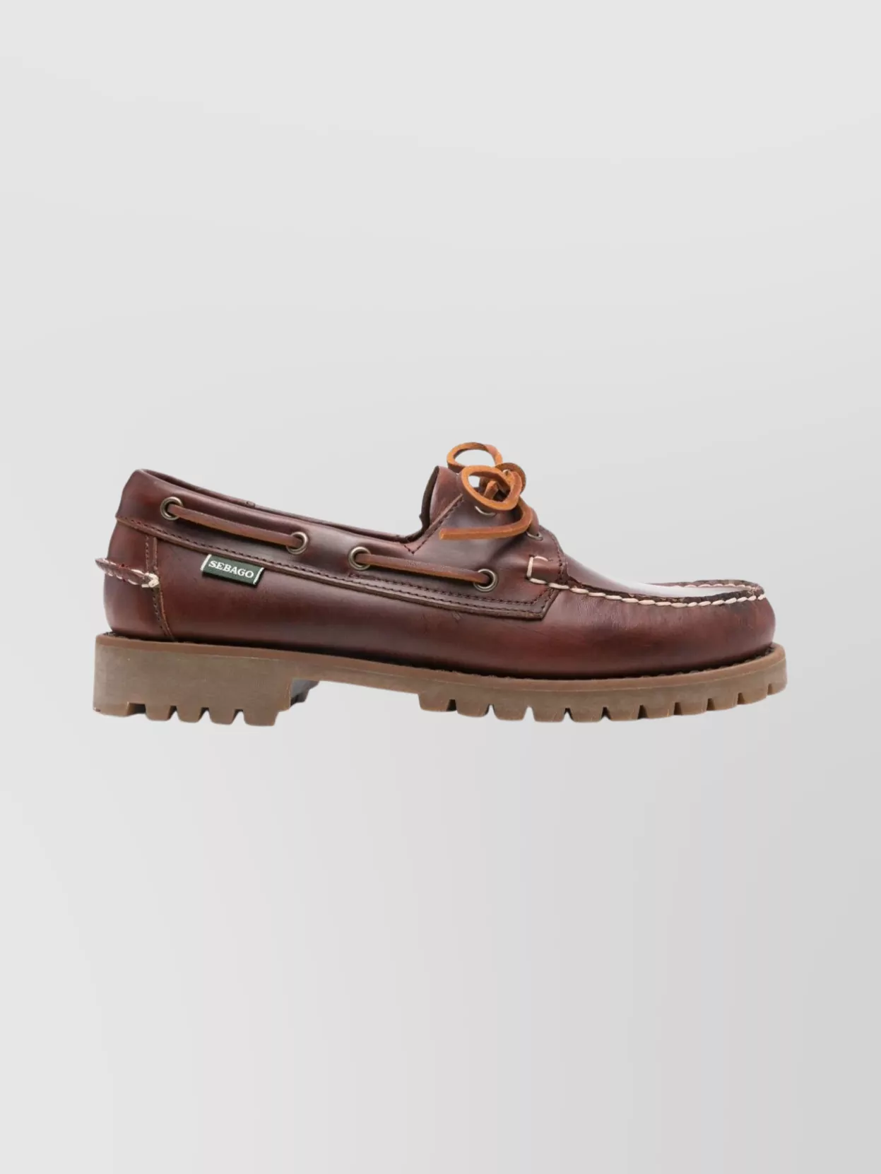 Sebago Round Toe Brogues With Eyelet And Stitching