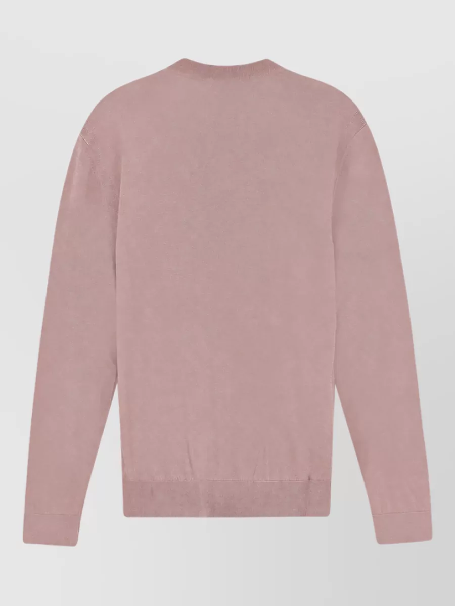 Boss Cashmere Silk Wool Ribbed Crew-Neck Sweater