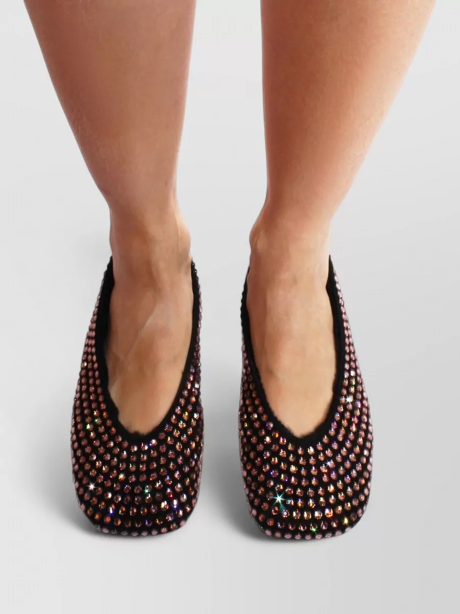 La Rose Crystal-Embellished Ballerina Shoes