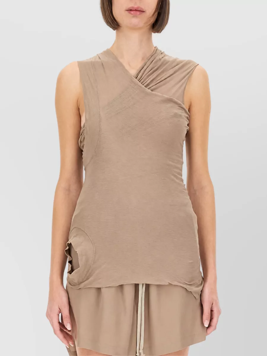 Rick Owens Cotton Crossover Tank Top