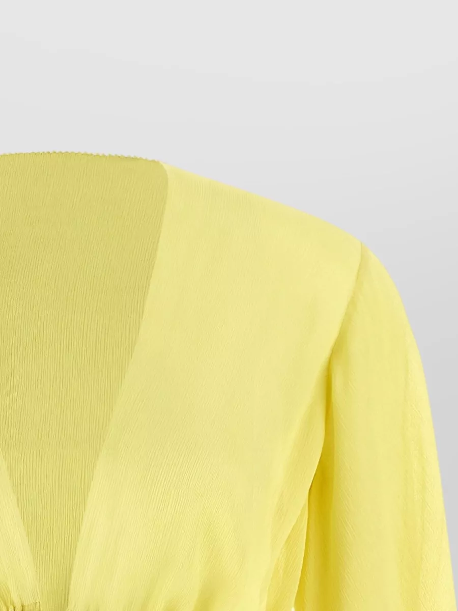 Alberta Ferretti Silk Drawstring Blouse