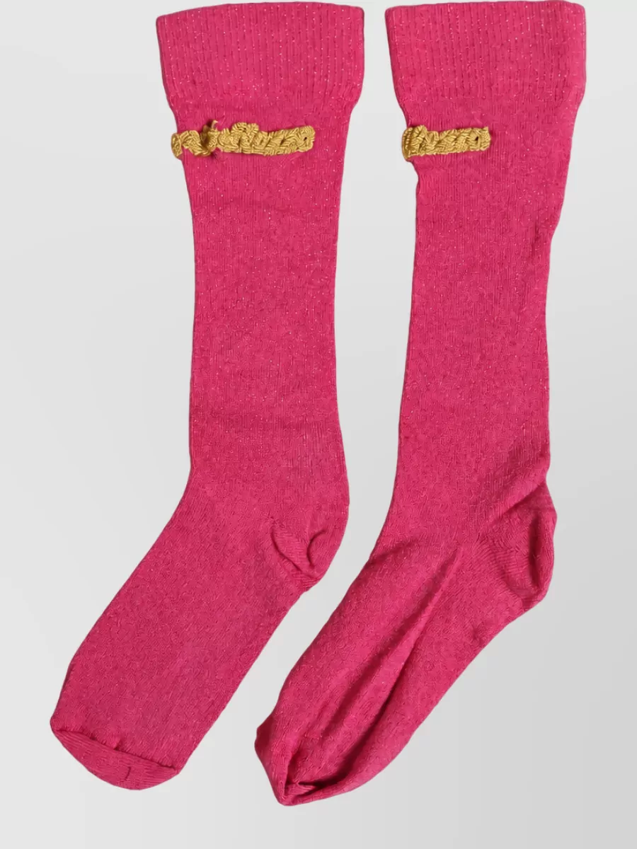 Dolce&Gabbana embroidered mid-calf socks