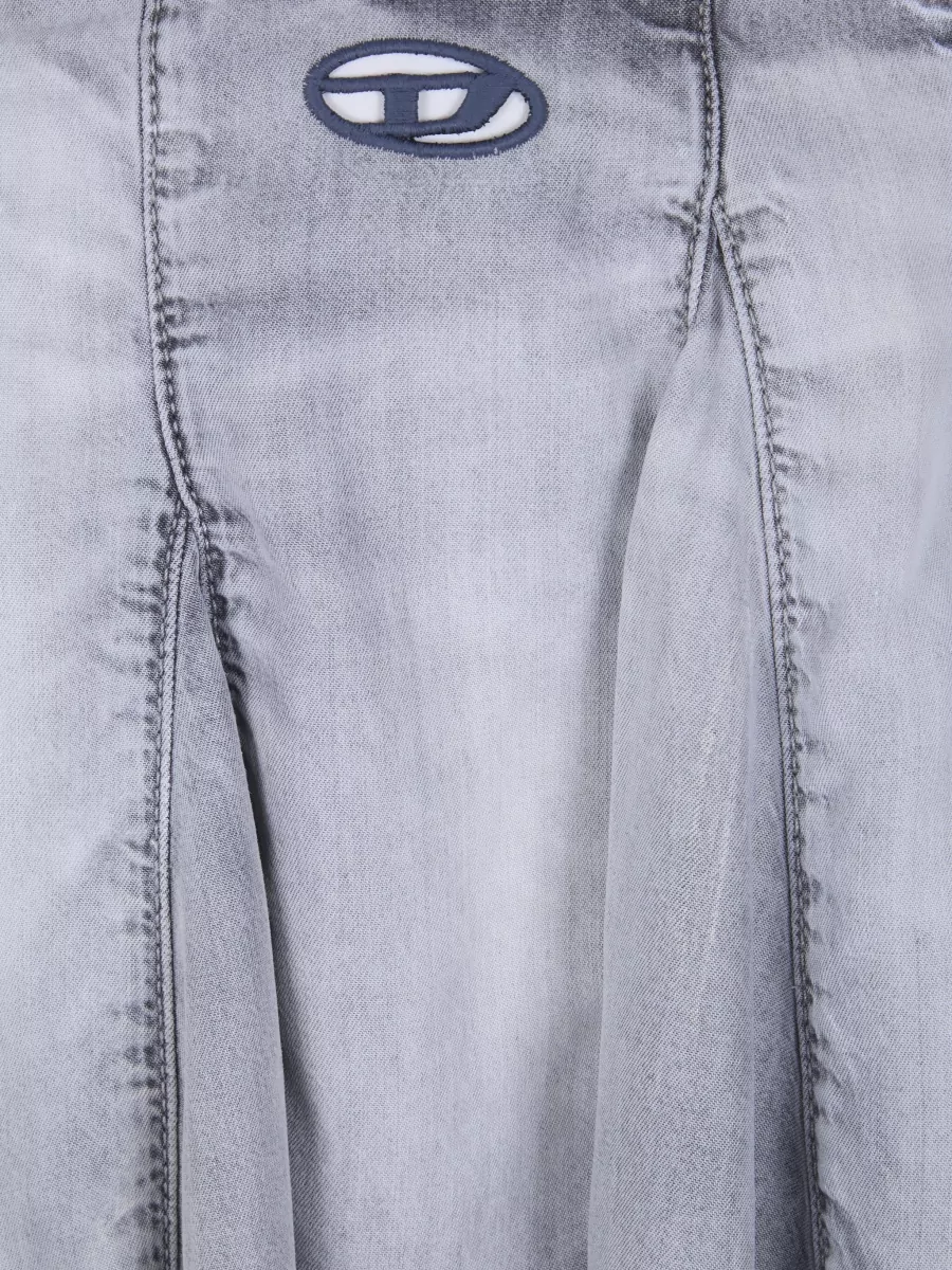 Diesel Lyocell Pleated Mini Skirt