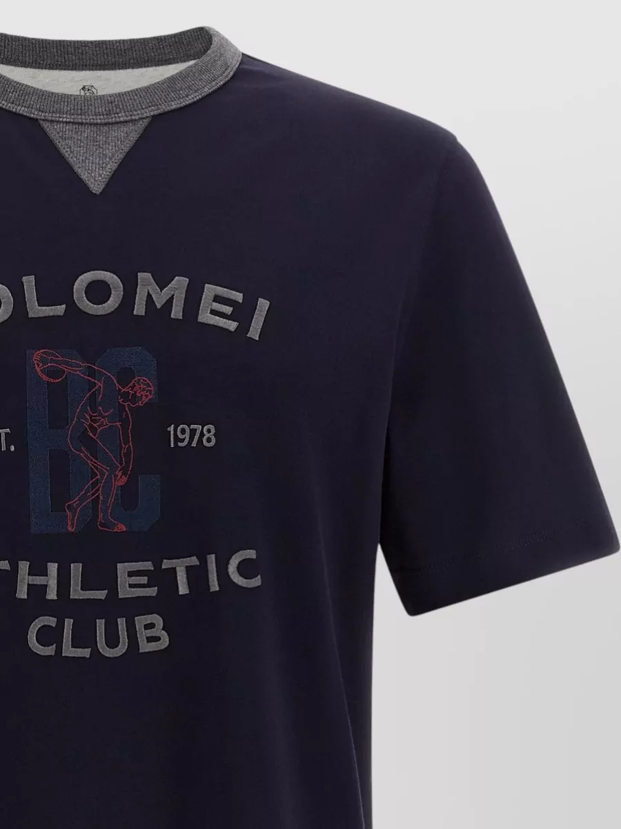 Brunello Cucinelli Cotton Solomei Athletic Club Printed T-Shirt