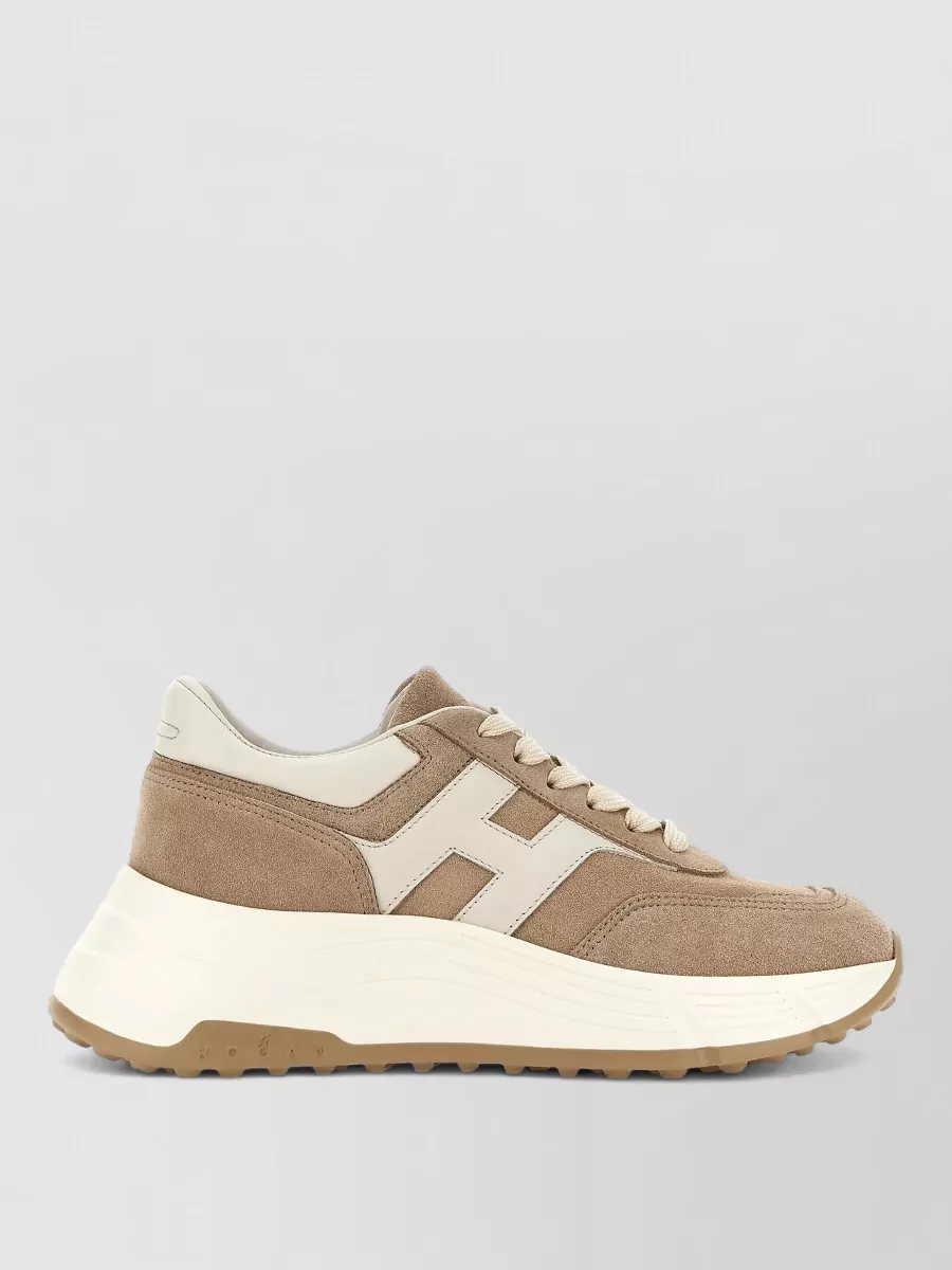 Hogan Suede Upper Sneakers Rubber Sole Design