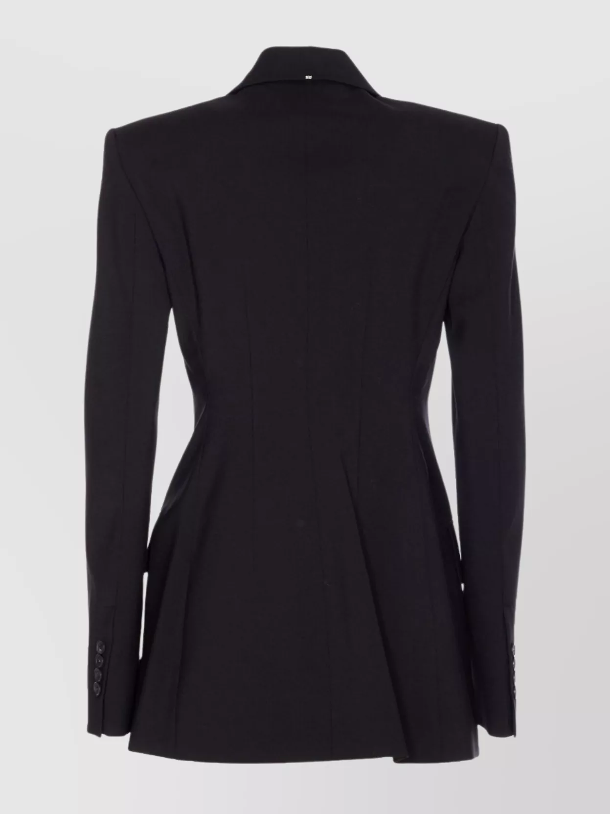 Sportmax Structured Double-breasted Longline Jacket With Button Detailing In Blue