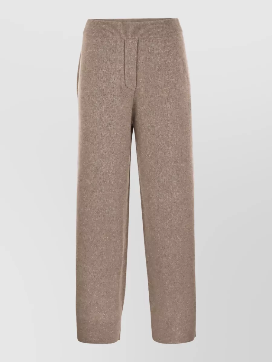 Brunello Cucinelli ribbed cashmere straight-leg trousers