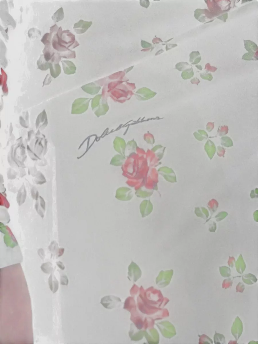 Dolce&Gabbana Silk Floral-Print Cutout Long-Sleeve Midi Dress