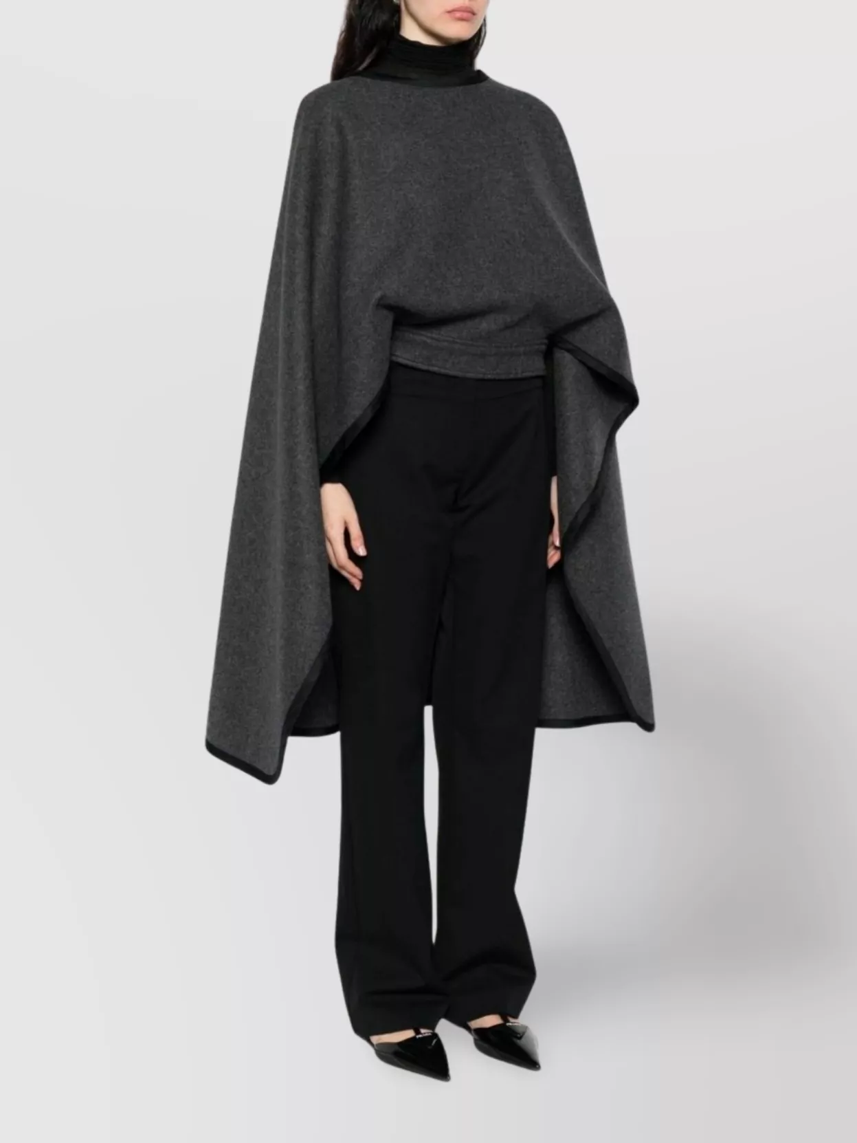 Emporio Armani Stylish Cape With Contrast Trim And Buttons