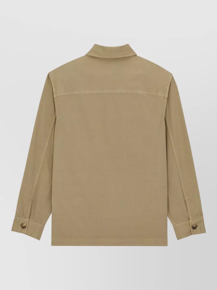 Saint Laurent Cassandre Cotton Overshirt Pointed Collar Cuffs