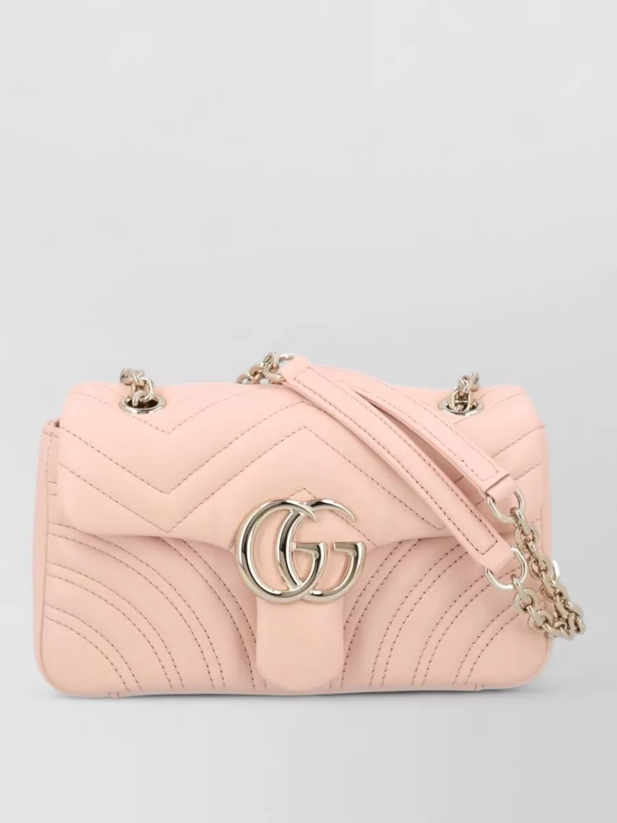 Gucci gg marmont lambskin leather clutch bag