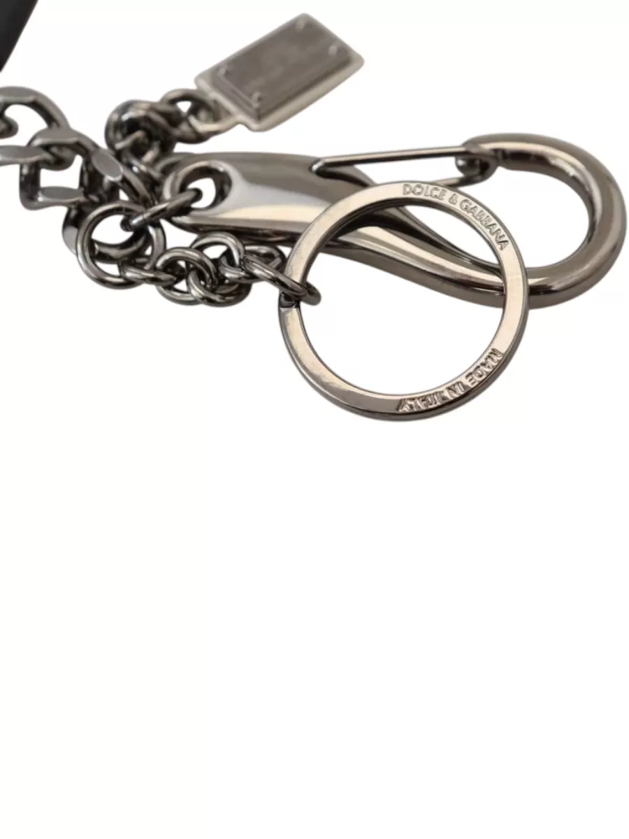 Dolce&Gabbana Leather Logo Keychain
