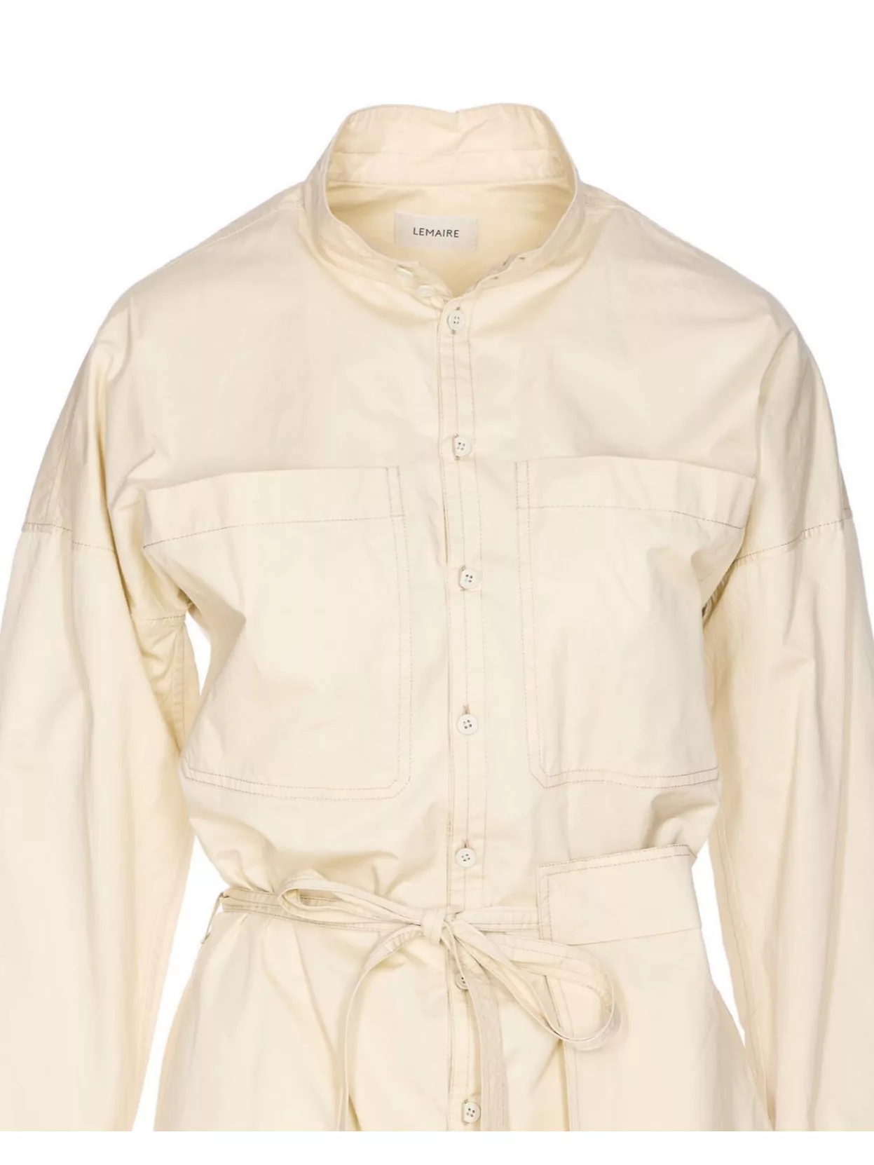 Lemaire Creamy Shirt Dress Belted Waist