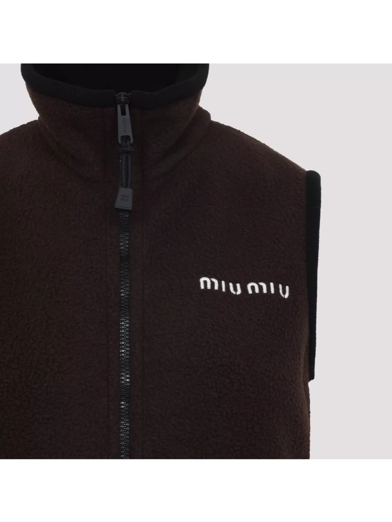 Miu Miu Mini Dress With Drawstring Waist And High Collar In Animal Print