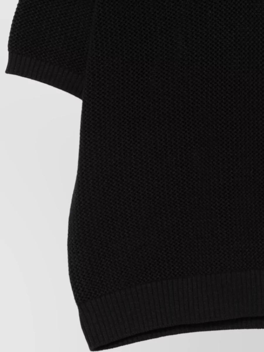 Dunst Ribbed Knit Polo Shirt