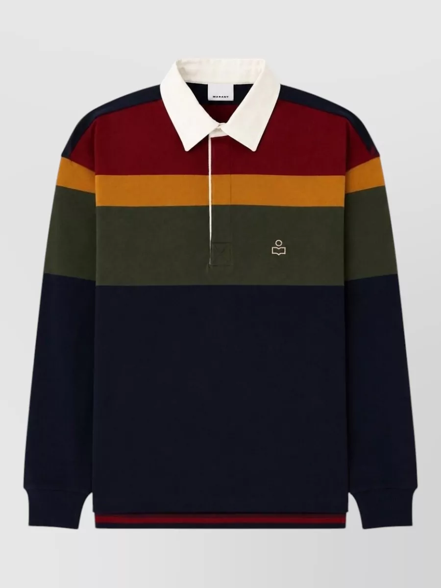 Isabel Marant color block long sleeve polo shirt