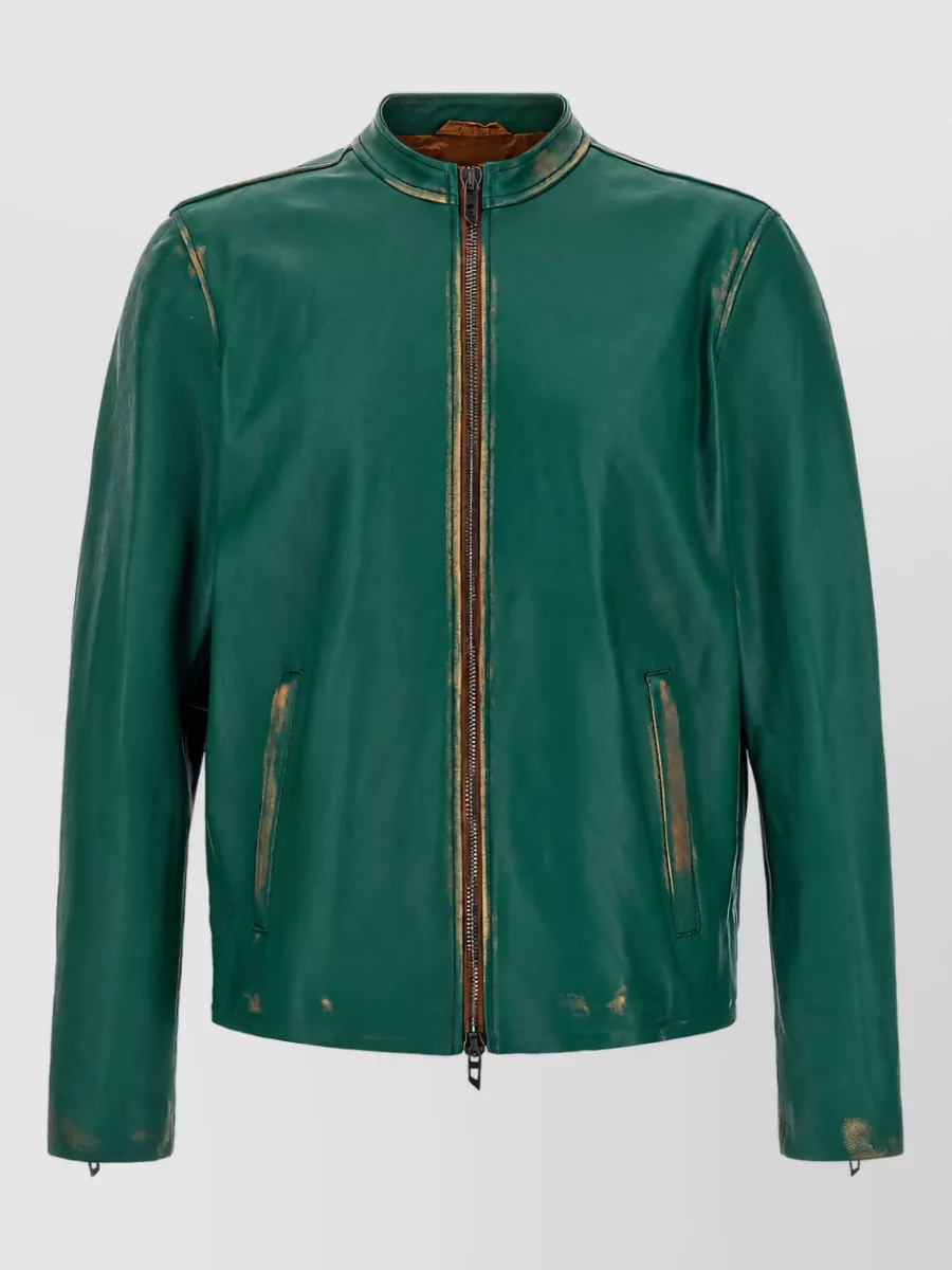 Diesel lamb leather biker jacket