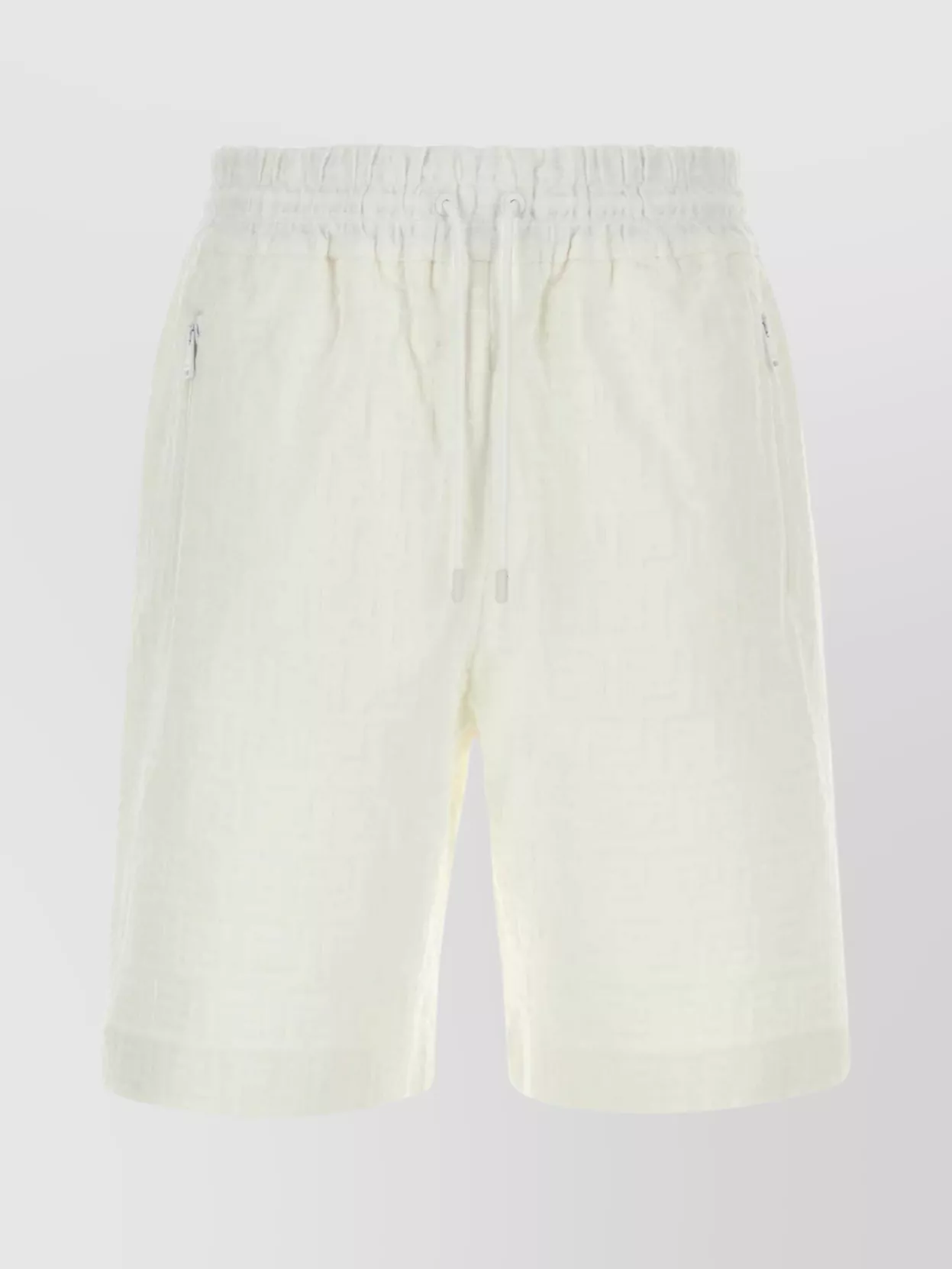 Shop Fendi Textured Fabric Bermuda Shorts