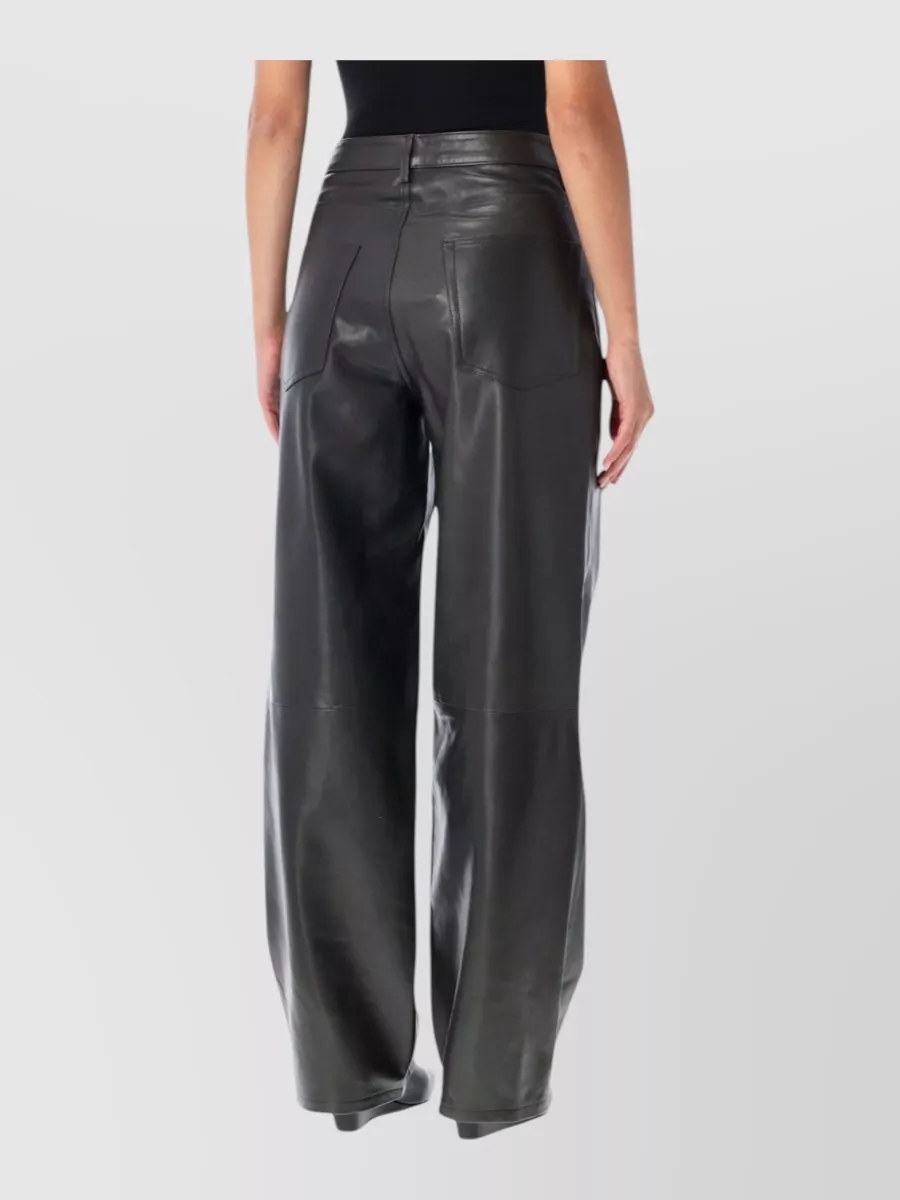 Róhe Leather Wide-Leg Trousers