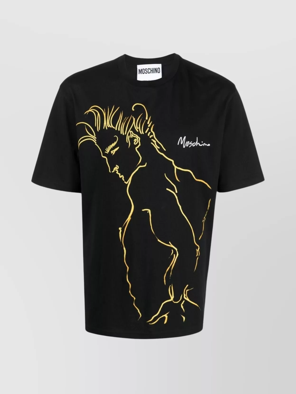 Moschino Illustrated Crew Neck T-Shirt With Short Sleeves
