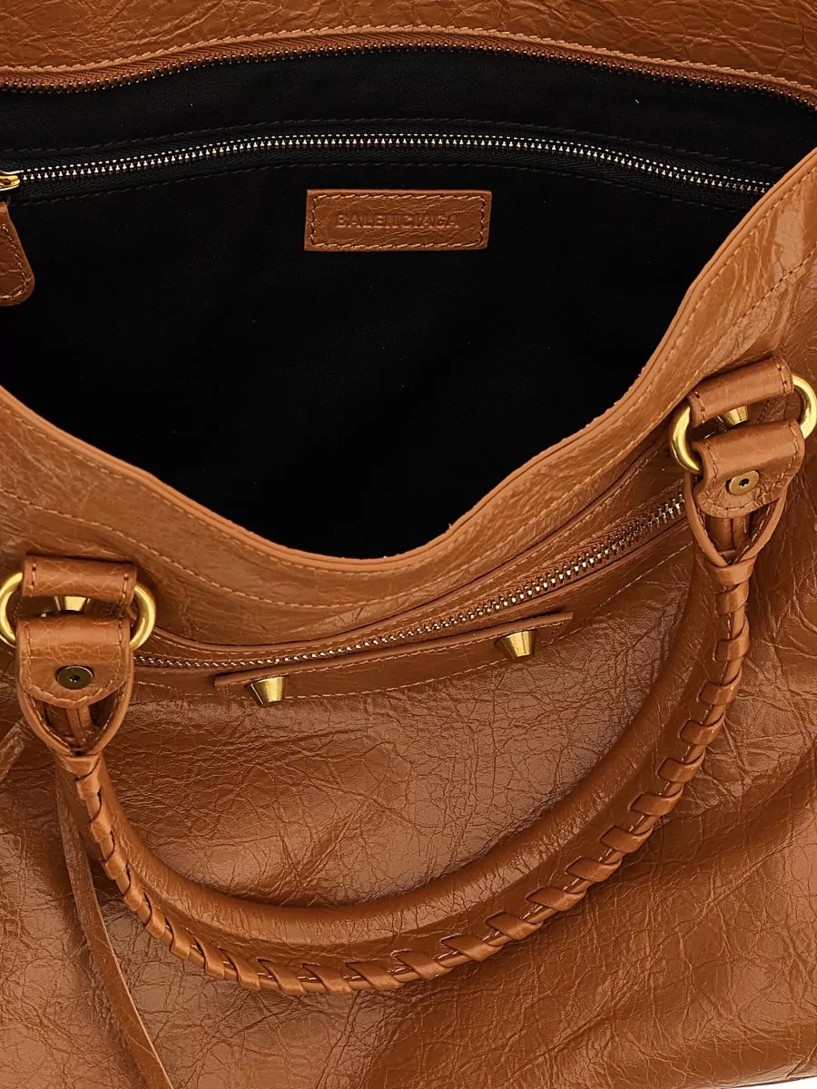 Balenciaga Le City Medium Leather Shoulder Bag